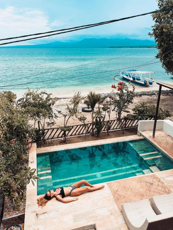 Serenity Luxurious Beachfront Villa & Spa With Private Infinity Pool, 8 Guests Gili Air Exterior foto